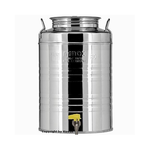 ΔΟΧΕΙΟ ΛΑΔΙΟΥ ΚΡΑΣΙΟΥ ΙΝΟΧ MINOX 50 LT + ΚΑΝΟΥΛΑ