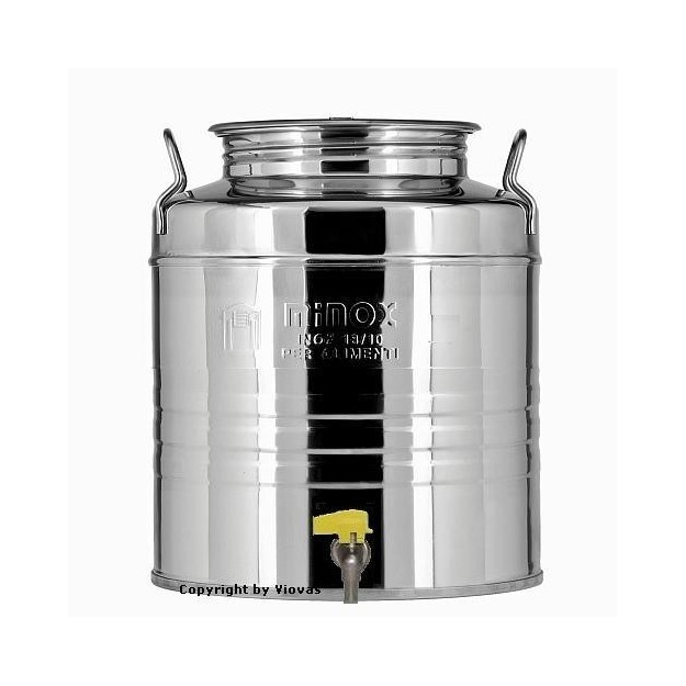 ΔΟΧΕΙΟ ΛΑΔΙΟΥ ΚΡΑΣΙΟΥ ΙΝΟΧ MINOX 30 LT + ΚΑΝΟΥΛΑ