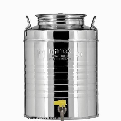 ΔΟΧΕΙΟ ΛΑΔΙΟΥ ΚΡΑΣΙΟΥ ΙΝΟΧ MINOX 15 LT + ΚΑΝΟΥΛΑ