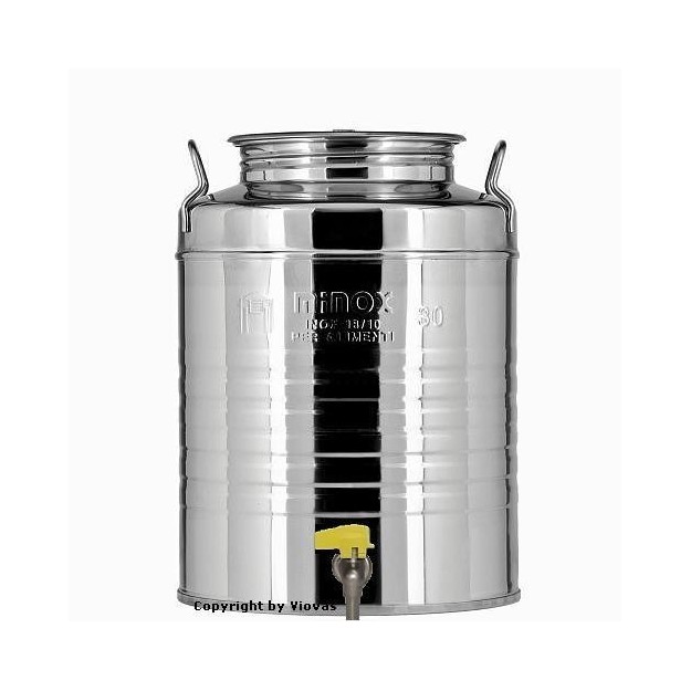 ΔΟΧΕΙΟ ΛΑΔΙΟΥ ΚΡΑΣΙΟΥ ΙΝΟΧ MINOX 15 LT + ΚΑΝΟΥΛΑ