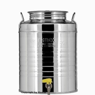 ΔΟΧΕΙΟ ΛΑΔΙΟΥ ΚΡΑΣΙΟΥ ΙΝΟΧ MINOX 15 LT + ΚΑΝΟΥΛΑ