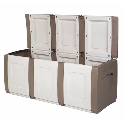 ΜΠΑΟΥΛΟ ΑΠΟΘΗΚΕΥΣΗΣ ΠΛΑΣΤΙΚΟ HOMEPLAST BOLD 300 LT ΜΠΕΖ-ΛΕΥΚΟ Μ138xΠ54xΥ57εκ.