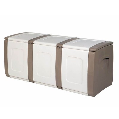 ΜΠΑΟΥΛΟ ΑΠΟΘΗΚΕΥΣΗΣ ΠΛΑΣΤΙΚΟ HOMEPLAST BOLD 300 LT ΜΠΕΖ-ΛΕΥΚΟ Μ138xΠ54xΥ57εκ.