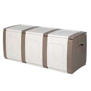 ΜΠΑΟΥΛΟ ΑΠΟΘΗΚΕΥΣΗΣ ΠΛΑΣΤΙΚΟ HOMEPLAST BOLD 300 LT ΜΠΕΖ-ΛΕΥΚΟ Μ138xΠ54xΥ57εκ.