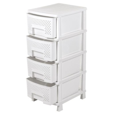 ΣΥΡΤΑΡΙΕΡΑ ΠΛΑΣΤΙΚΗ ΖΗΒΑ ΔΙΑΤΡΗΤΗ ΛΕΥΚΗ 4 ΘΕΣΕΩΝ 50x40x99cm