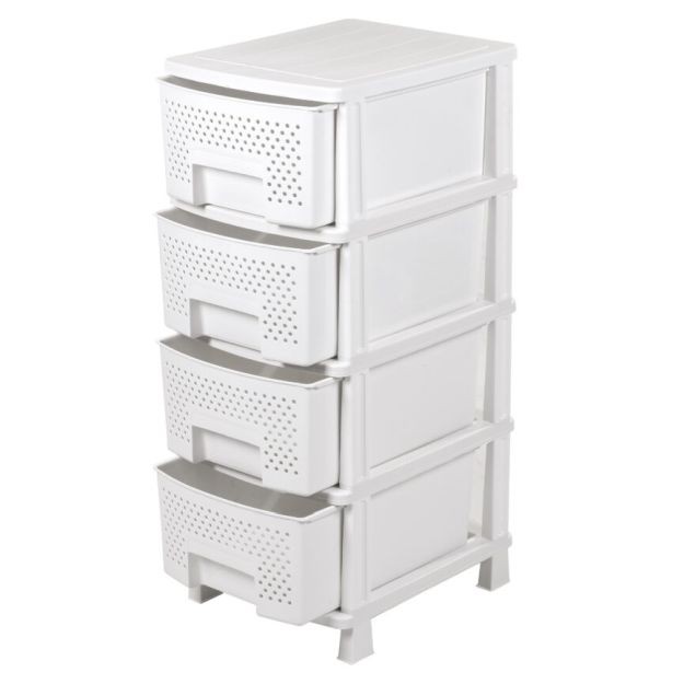 ΣΥΡΤΑΡΙΕΡΑ ΠΛΑΣΤΙΚΗ ΖΗΒΑ ΔΙΑΤΡΗΤΗ ΛΕΥΚΗ 4 ΘΕΣΕΩΝ 50x40x99cm