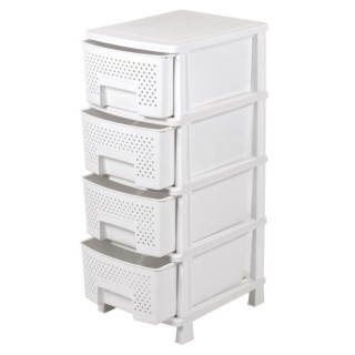 ΣΥΡΤΑΡΙΕΡΑ ΠΛΑΣΤΙΚΗ ΖΗΒΑ ΔΙΑΤΡΗΤΗ ΛΕΥΚΗ 4 ΘΕΣΕΩΝ 50x40x99cm