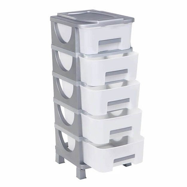 ΣΥΡΤΑΡΙΕΡΑ ΠΛΑΣΤΙΚΗ HOMEPLAST ΟΥΜΑ ΚΛΕΙΣΤΗ ΑΣΗΜΙ 5 ΘΕΣΕΩΝ 42x38x95cm