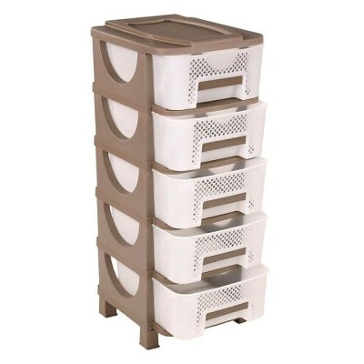 ΣΥΡΤΑΡΙΕΡΑ ΠΛΑΣΤΙΚΗ ΟΥΜΑ ΔΙΑΤΡΗΤΗ  ΣΕ ΜΠΕΖ ΧΡΩΜΑ 5 ΘΕΣΕΩΝ 42x38x95cm