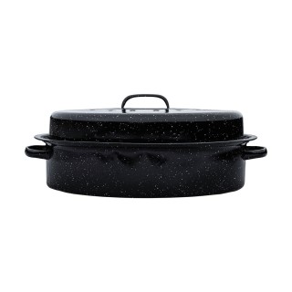 ESTIA ΓΑΣΤΡΑ ENAMEL ΕΜΑΓΙΕ 46x32x18cm 7.8lt ΜΕ ΣΧΑΡΑ