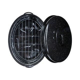 ESTIA ΓΑΣΤΡΑ ENAMEL ΕΜΑΓΙΕ 46x32x18cm 7.8lt ΜΕ ΣΧΑΡΑ