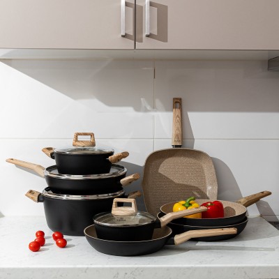 ESTIA ΓΟΥΟΚ EARTH ΑΝΤΙΚΟΛΛΗΤΙΚΟ ΠΡΕΣΣΑΡΙΣΤΟΥ ΑΛΟΥΜΙΝΙΟΥ 28cm