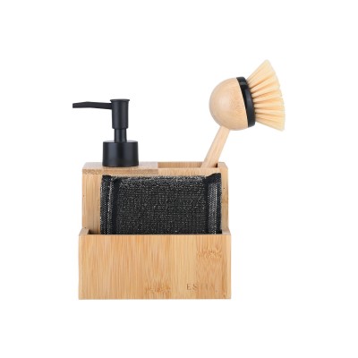 ESTIA ΔΟΧΕΙΟ ΥΓΡΟΥ ΠΙΑΤΩΝ BAMBOO ESSENTIALS ΜΕ ΣΦΟΥΓΓΑΡΙΑ ΚΑΙ ΒΟΥΡΤΣΑ