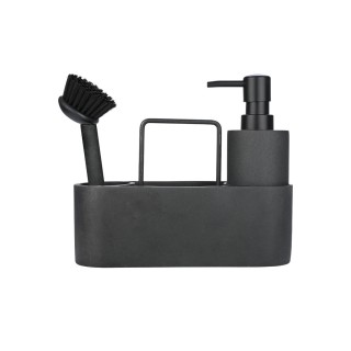 ESTIA ΔΟΧΕΙΟ ΥΓΡΟΥ ΠΙΑΤΩΝ ΜΕ ΒΟΥΡΤΣΑ ΚΑΘΑΡΙΣΜΟΥ & ΘΗΚΗ ΓΙΑ ΣΦΟΥΓΓΑΡΙ ΜΑΥΡΟ