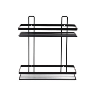 ESTIA ΕΤΑΖΕΡΑ ELEGANT ΜΕΤΑΛΛΙΚΗ ΙΣΙΑ 2 ΘΕΣΕΩΝ 27x25x12.5cm ΜΑΥΡΗ