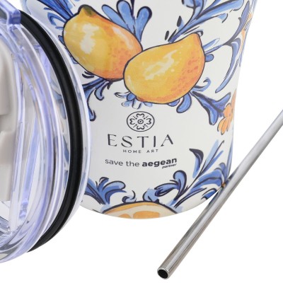 ESTIA ΘΕΡΜΟΣ COFFEE MUG SAVE THE AEGEAN 350ml AMALFI COAST