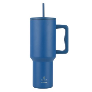ESTIA ΘΕΡΜΟΣ STRAW TUMBLER XL SAVE THE AEGEAN 1200ml DENIM BLUE