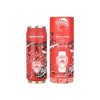 ESTIA ΘΕΡΜΟΣ TRAVEL CUP OLYMPIACOS BC EDITION TOGETHER WE FIGHT 500ml