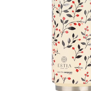 ESTIA ΘΕΡΜΟΣ TRAVEL CUP SAVE THE AEGEAN 500ml BLOOM BEIGE