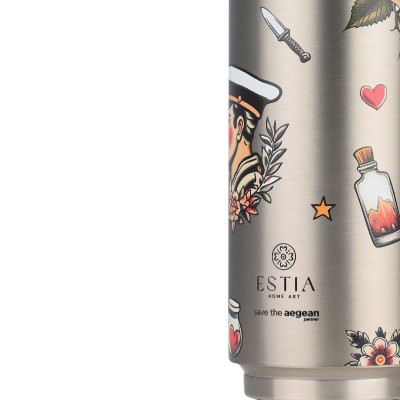 ESTIA ΘΕΡΜΟΣ TRAVEL CUP SAVE THE AEGEAN 500ml OLD SCHOOL INK