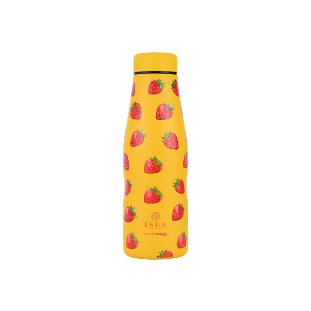 ESTIA ΘΕΡΜΟΣ TRAVEL FLASK SAVE THE AEGEAN 500ml BERRY BRIGHT