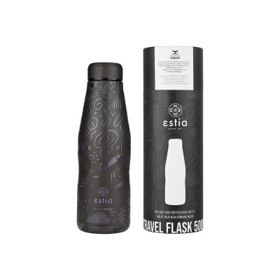 ESTIA ΘΕΡΜΟΣ TRAVEL FLASK SAVE THE AEGEAN 500ml NOIR ECHO