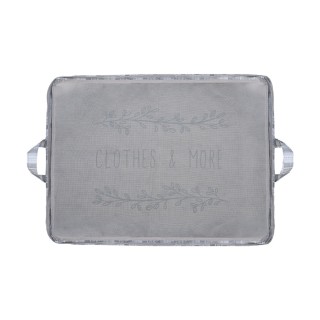 ESTIA ΘΗΚΗ ΑΠΟΘΗΚΕΥΣΗΣ NON WOVEN ΥΦΑΣΜΑΤΙΝΗ 50x40x30cm ΜΕ ΠΑΡΑΘΥΡΟ IVORY