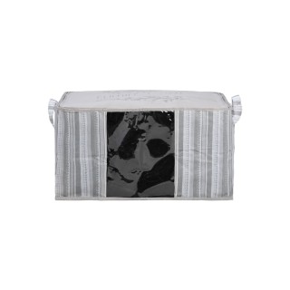 ESTIA ΘΗΚΗ ΑΠΟΘΗΚΕΥΣΗΣ NON WOVEN ΥΦΑΣΜΑΤΙΝΗ 60x45x35cm ΜΕ ΠΑΡΑΘΥΡΟ IVORY