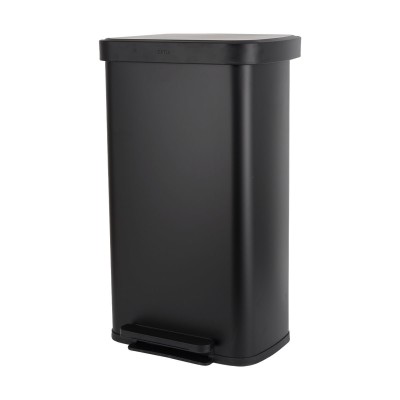 ESTIA ΚΑΔΟΣ ΑΠΟΡΡΙΜΑΤΩΝ FLATOP SOFT CLOSE 70lt ΜΑΤ ΜΑΥΡΟΣ