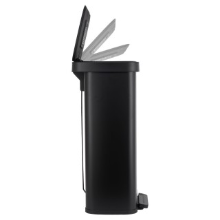 ESTIA ΚΑΔΟΣ ΑΠΟΡΡΙΜΑΤΩΝ FLATOP SOFT CLOSE 70lt ΜΑΤ ΜΑΥΡΟΣ