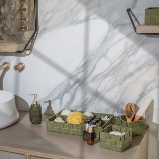 ESTIA ΚΑΛΑΘΙ ΟΡΓΑΝΩΣΗΣ 4 ΘΕΣΕΩΝ OLIVE SEIRES 33x23x6cm ΛΑΔΙ