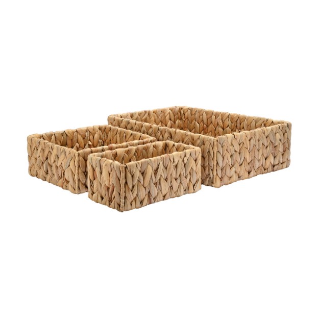 ESTIA ΚΑΛΑΘΙΑ ΑΠΟΘΗΚΕΥΣΗΣ & ΟΡΓΑΝΩΣΗΣ FLORANA ΣΕΤ 3 ΤΜΧ. 36×26×10cm - 20×20×8.5cm - 20×11×8.5cm