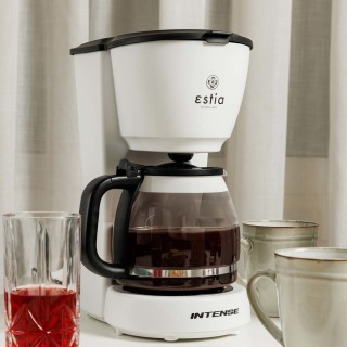 ESTIA ΚΑΦΕΤΙΕΡΑ ΦΙΛΤΡΟΥ INTENSE LUMINUS ΠΛΑΣΤΙΚΗ 1000w ΜΕ ΓΥΑΛΙΝΗ ΚΑΝΑΤΑ 1.25lt ΜΑΤ