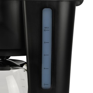 ESTIA ΚΑΦΕΤΙΕΡΑ ΦΙΛΤΡΟΥ OAK ΠΛΑΣΤΙΚΗ 1000w ΜΕ ΓΥΑΛΙΝΗ ΚΑΝΑΤΑ 1.25lt ΜΑΥΡΗ