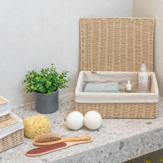 ESTIA ΚΟΥΤΙ ΑΠΟΘΗΚΕΥΣΗΣ & ΟΡΓΑΝΩΣΗΣ BOTANICA 28x20x10cm ΜΕ ΕΣΩΤΕΡΙΚΗ ΕΠΕΝΔΥΣΗ & ΚΑΠΑΚΙ