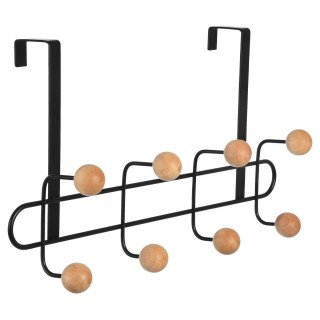 ESTIA ΚΡΕΜΑΣΤΡΑ ΠΟΡΤΑΣ ΜΕΤΑΛΛΙΚΗ 41X7.5X23cm 8 ΘΕΣΕΩΝ ΜΑΥΡΗ