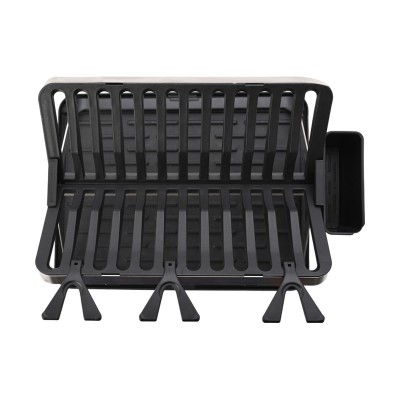 ESTIA ΠΙΑΤΟΘΗΚΗ ΑΝΑΔΙΠΛΟΥΜΕΝΗ ΑΝΟΞΕΙΔΩΤΗ 2 ΕΠΙΠΕΔΩΝ 48x35.4x27.2cm ΜΑΥΡΗ