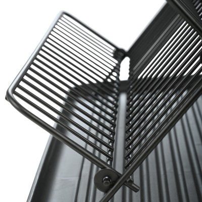 ESTIA ΠΙΑΤΟΘΗΚΗ ΑΝΑΔΙΠΛΟΥΜΕΝΗ ΜΕΤΑΛΛΙΚΗ ΜΑΥΡΗ 2 ΕΠΙΠΕΔΩΝ