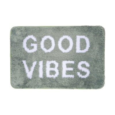 ESTIA ΤΑΠΕΤΟ ΜΠΑΝΙΟΥ GOOD VIBES 40x60cm 100% ΜΙΚΡΟΪΝΕΣ ΜΕΝΤΑ