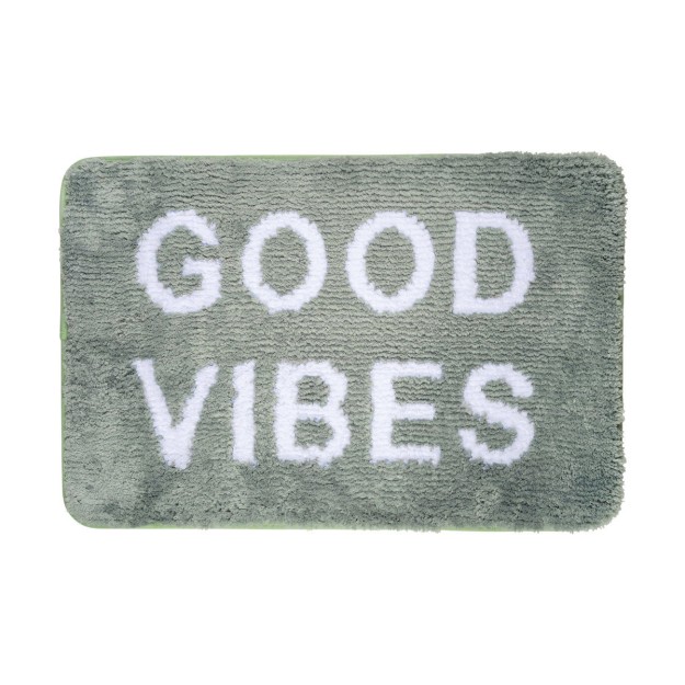 ESTIA ΤΑΠΕΤΟ ΜΠΑΝΙΟΥ GOOD VIBES 40x60cm 100% ΜΙΚΡΟΪΝΕΣ ΜΕΝΤΑ