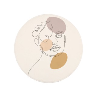 ESTIA ΤΑΠΕΤΟ ΜΠΑΝΙΟΥ LINE ART ΑΝΤΙΟΛΙΣΘΗΤΙΚΟ 80x80cm ΜΠΕΖ