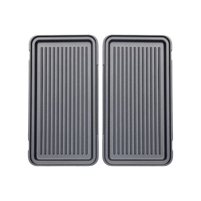 ESTIA ΤΟΣΤΙΕΡΑ BLACK & INOX 2 ΘΕΣΕΩΝ 850w ΜΕ ΑΠΟΣΠΩΜΕΝΕΣ ΑΝΤΙΚΟΛΛΗΤΙΚΕΣ ΠΛΑΚΕΣ