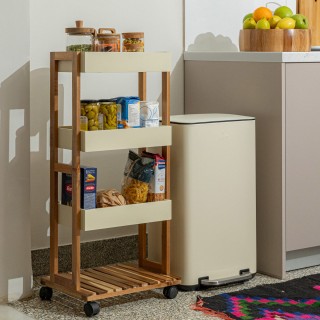 ESTIA ΤΡΟΛΕΪ ΑΠΟΘΗΚΕΥΣΗΣ ALLURE 4 ΕΠΙΠΕΔΩΝ IVORY