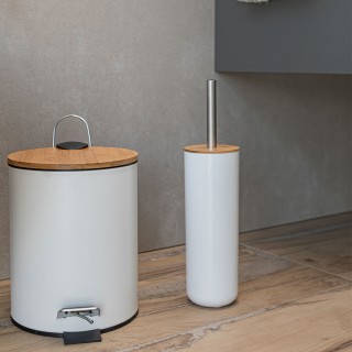 ESTIA ΧΑΡΤΟΔΟΧΕΙΟ ΜΠΑΝΙΟΥ BAMBOO ESSENTIALS SOFT CLOSE 5lt ΛΕΥΚΟ