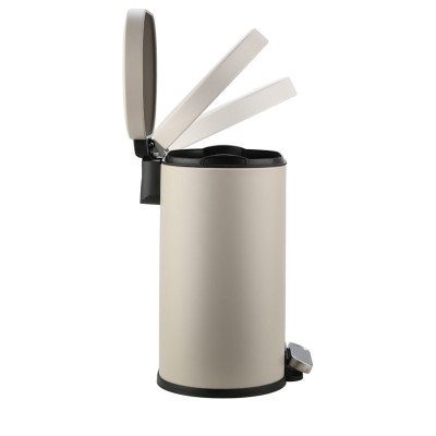 ESTIA ΧΑΡΤΟΔΟΧΕΙΟ ΜΠΑΝΙΟΥ OVOID SOFT CLOSE 6lt TAUPE