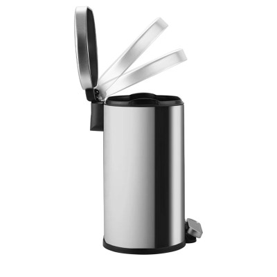 ESTIA ΧΑΡΤΟΔΟΧΕΙΟ ΜΠΑΝΙΟΥ OVOID SOFT CLOSE 6lt ΙΝΟΞ