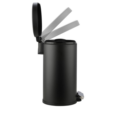 ESTIA ΧΑΡΤΟΔΟΧΕΙΟ ΜΠΑΝΙΟΥ OVOID SOFT CLOSE 6lt ΜΑΥΡΟ