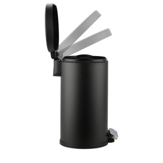 ESTIA ΧΑΡΤΟΔΟΧΕΙΟ ΜΠΑΝΙΟΥ OVOID SOFT CLOSE 6lt ΜΑΥΡΟ