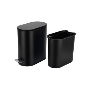 ESTIA ΧΑΡΤΟΔΟΧΕΙΟ ΜΠΑΝΙΟΥ SLIM SOFT CLOSE 5lt ΜΑΤ ΜΑΥΡΟ