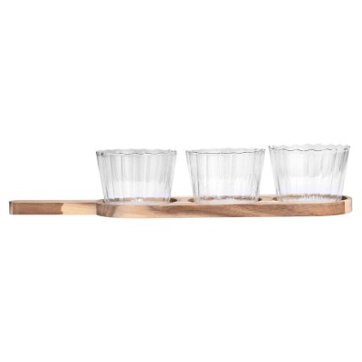 ESTIA ΓΥΑΛΙΝΑ ΜΠΩΛ ΣΕΡΒΙΡΙΣΜΑΤΟΣ ALLURE ΜΕ ΒΑΣΗ 4 ΤΕΜ 42.2x10x6.7cm